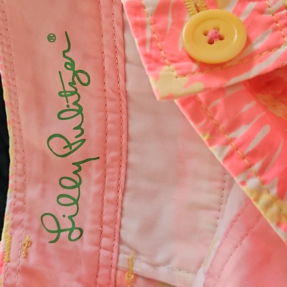 Lilly Pulitzer Sunkissed Yellow Orange Sunkissed Print Buttercup Shorts Size 2 - Picture 8 of 14
